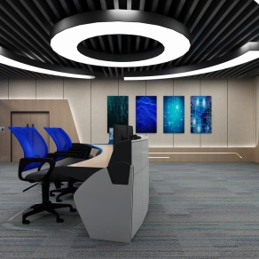 现代指挥控制室3D模型下载